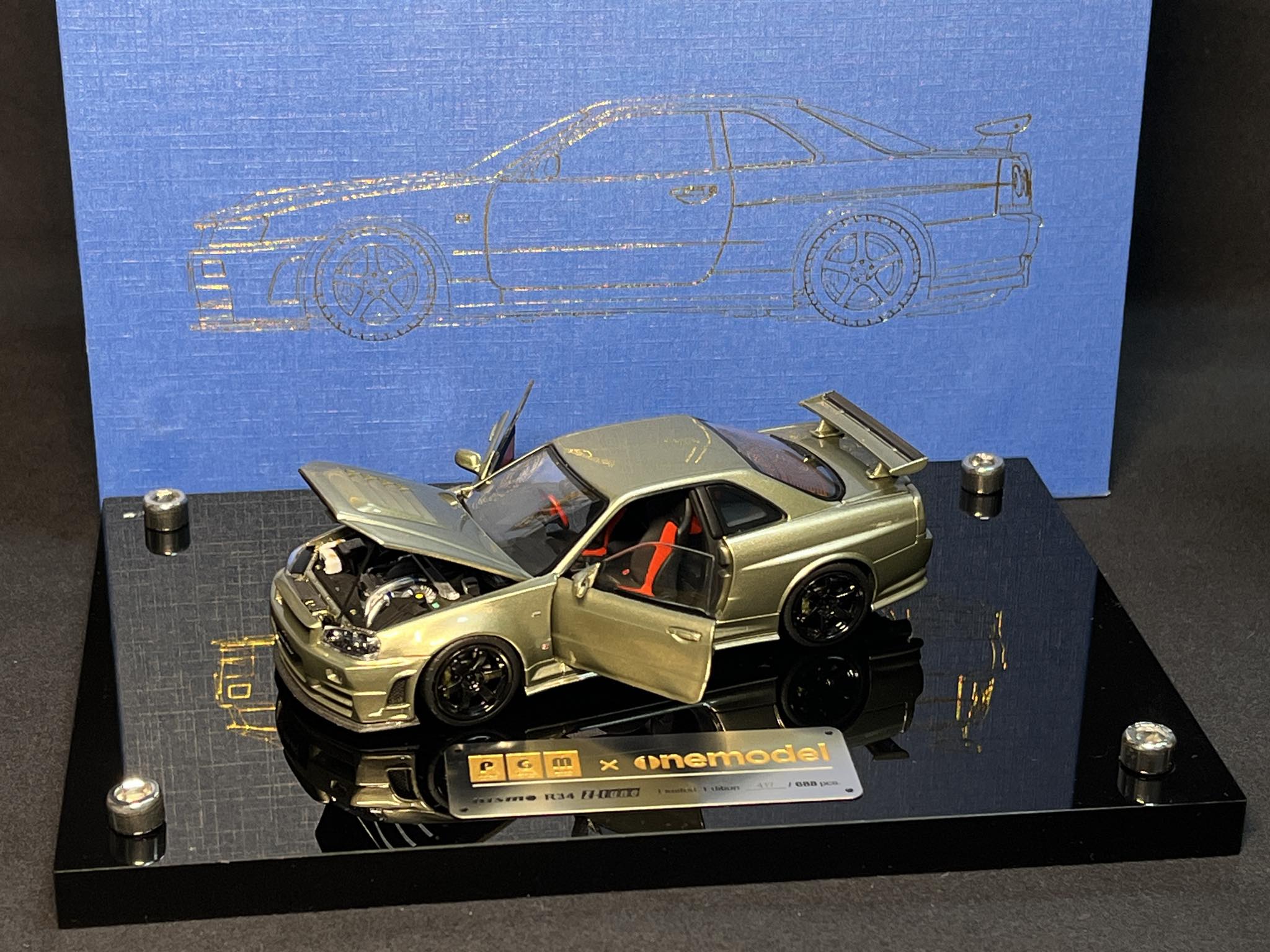 *PREORDER* PGM Models & One Model 1:43 Nissan Skyline Z-Tune in Millenium  Jade Luxury Version