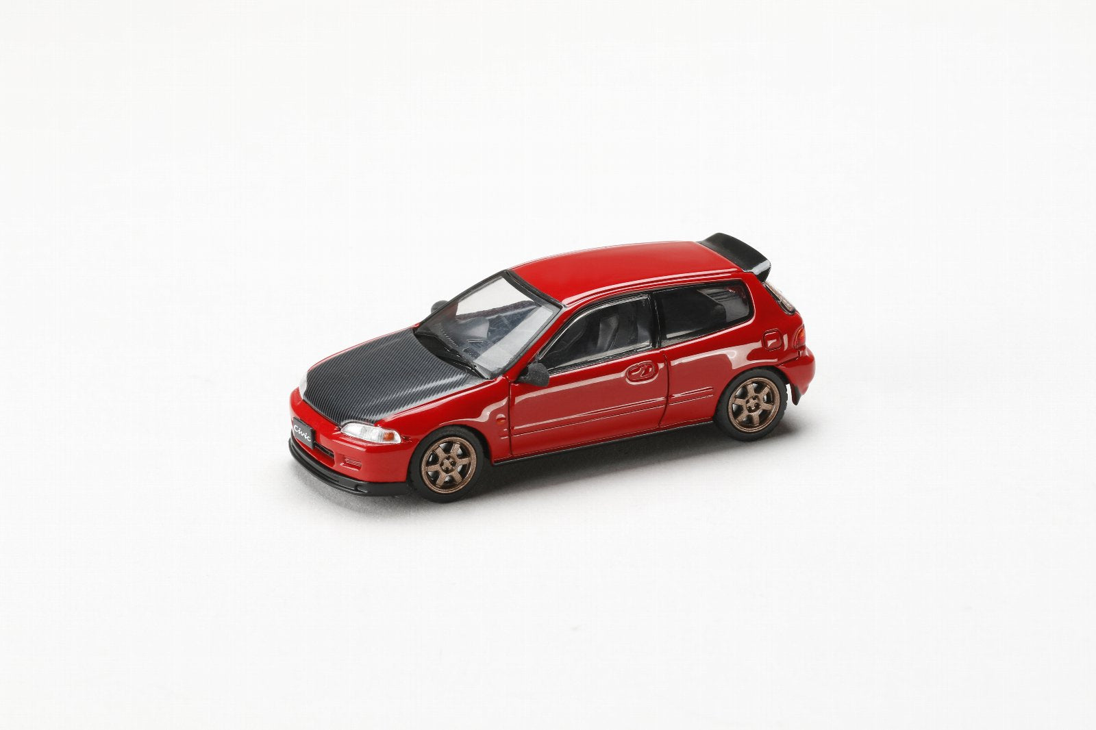 *PREORDER* Hobby Japan 1:64 Honda Civic SiR-II (EG6) in Milano Red with  Carbon Bonnet