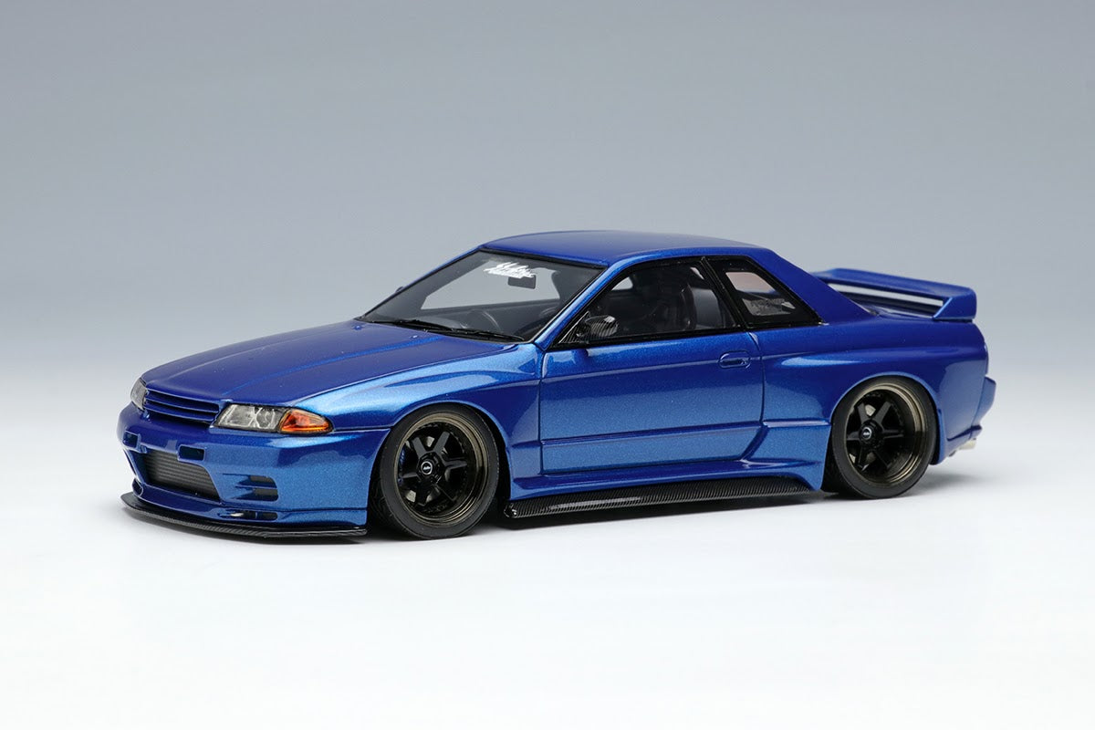 PREORDER* Make Up Co., Ltd / Eidolon 1:43 Nissan Skyline GT-R (BNR32) Garage  Active Skyline GT-R Widebody (RC-VI Wheel) in Bayside Blue