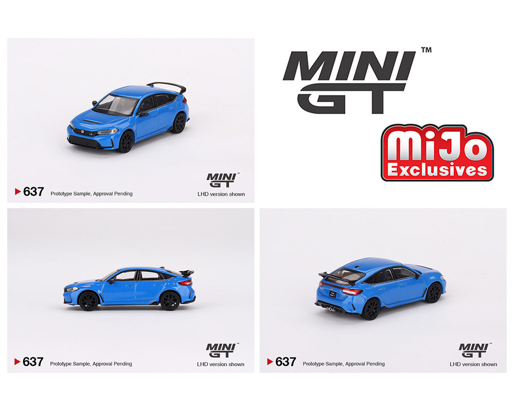 MINI GT 1/64 Honda Civic Type R in Boost Blue Pearl 2023
