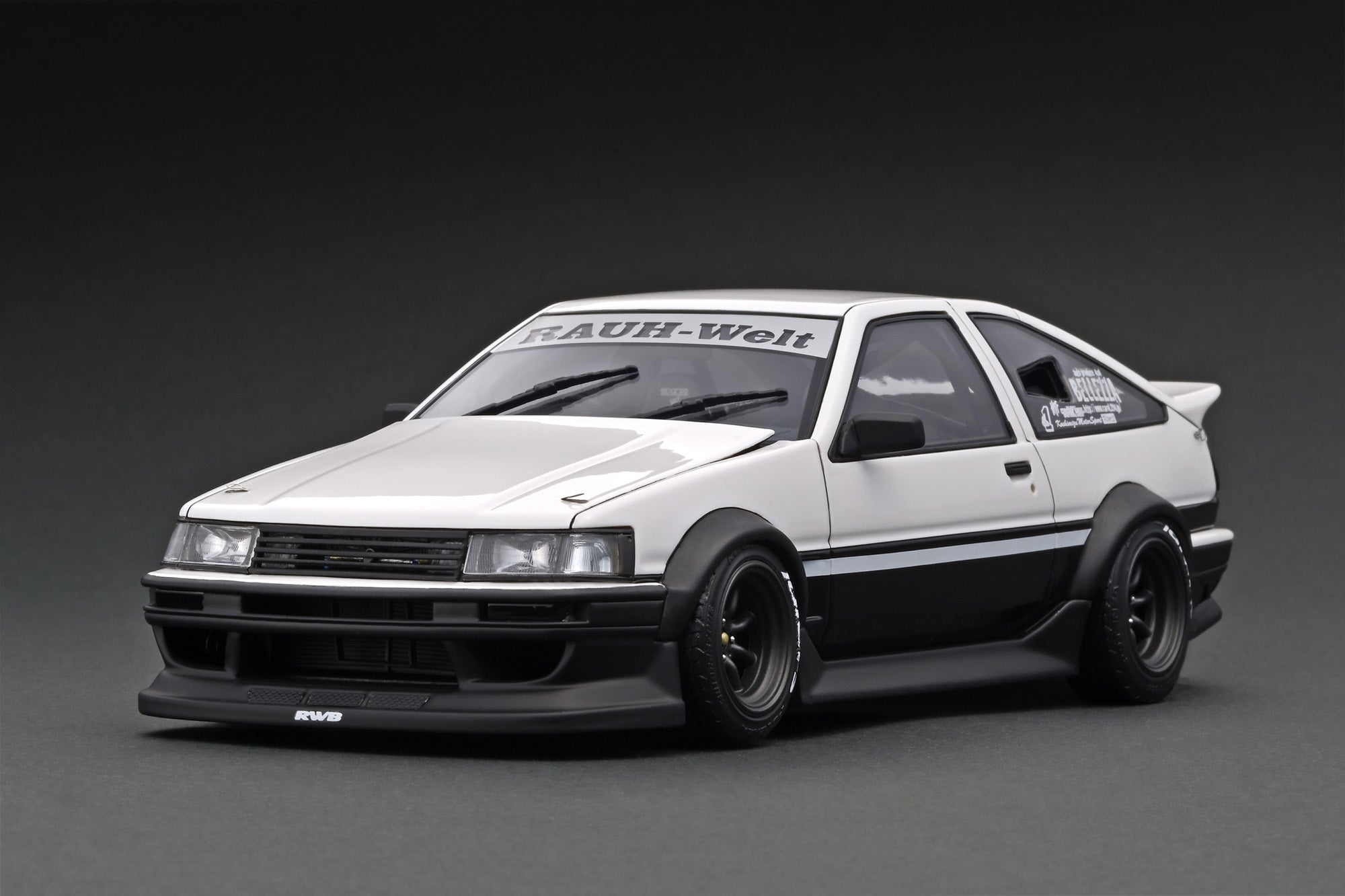 イグニッションモデル 1/18 RWB AE86 White/Black ※Model Car Only