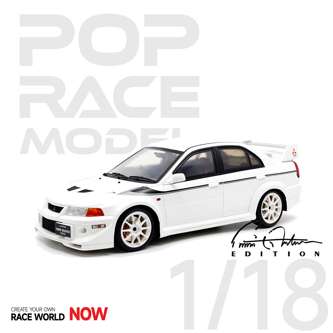 Pop Race 1/18 Mitshubishi Evolution 6.5 Tommi Makinen Edition in