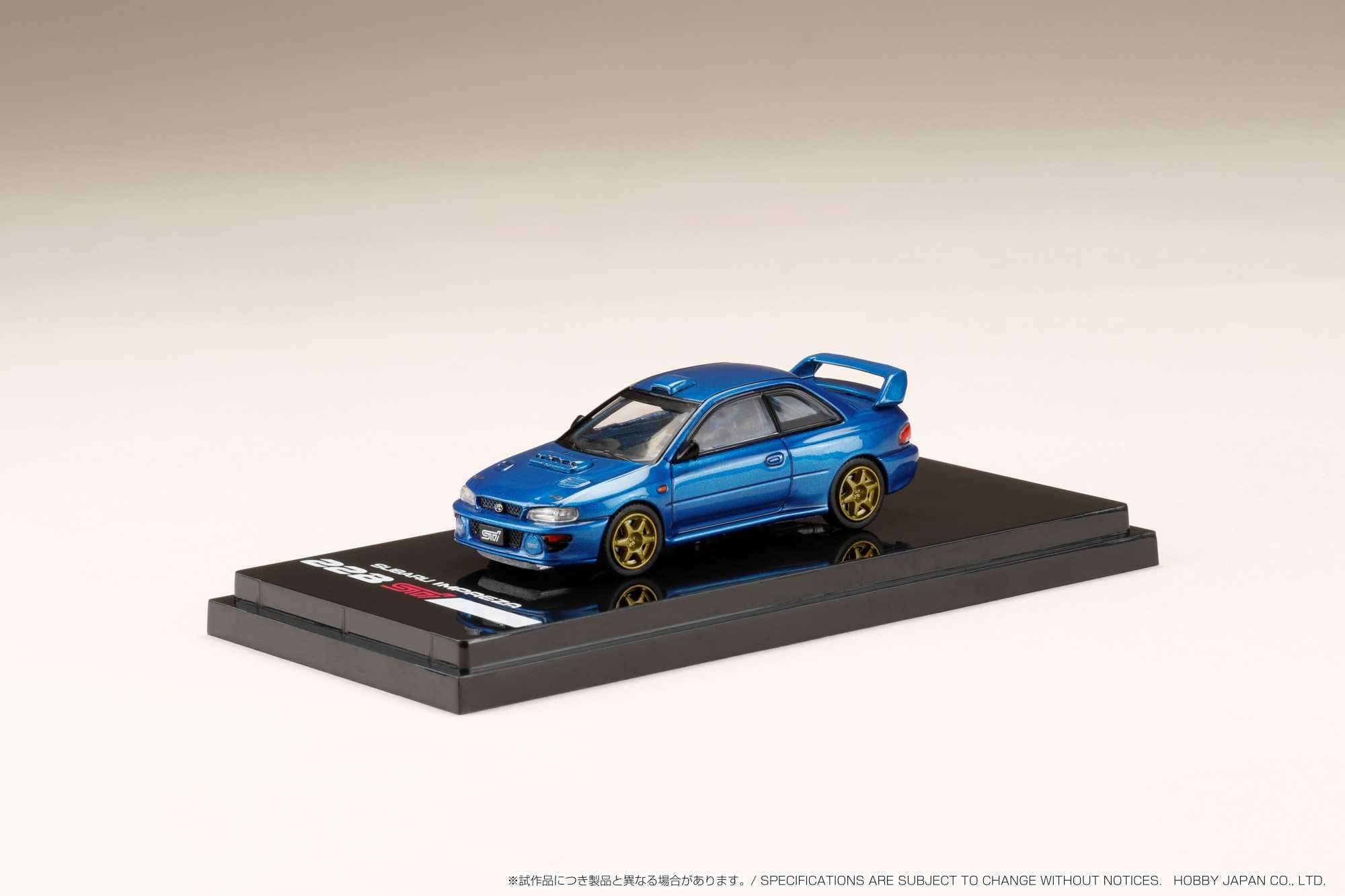 Hobby Japan 1:64 Subaru Impreza 22B STi Version (GC8改) Rally Base Car / LHD  - Sonic Blue Mica