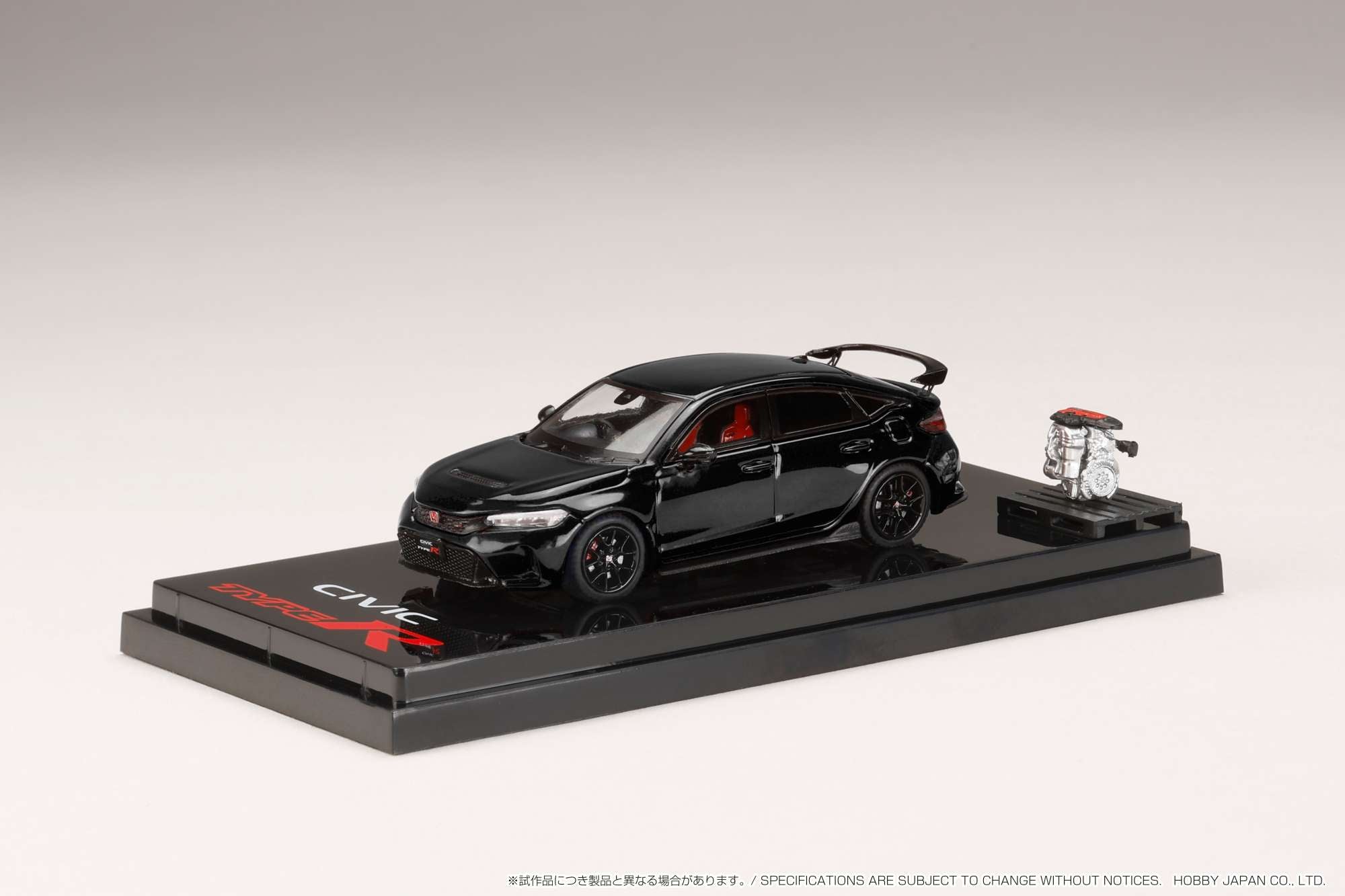 Hobby Japan 1:64 Honda Civic Type-R (FL5) with Engine Display Model in  Crystal Black Pearl