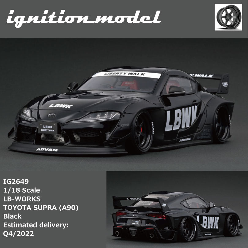 Ignition Model 1:18 Toyota GR Supra (A90) LBWK in Black