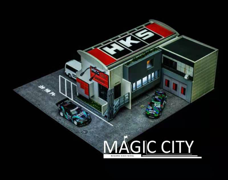 Magic City 1:64 HKS Showroom and Repair Shop Diorama