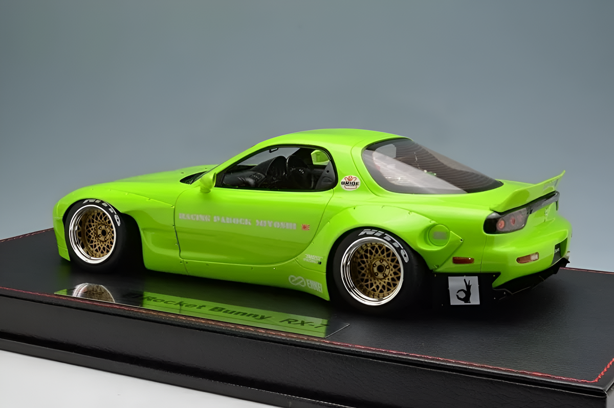 Make Up Co., Ltd / Eidolon 1:18 Mazda RX-7 (FD3S) Rocket Bunny in Lime