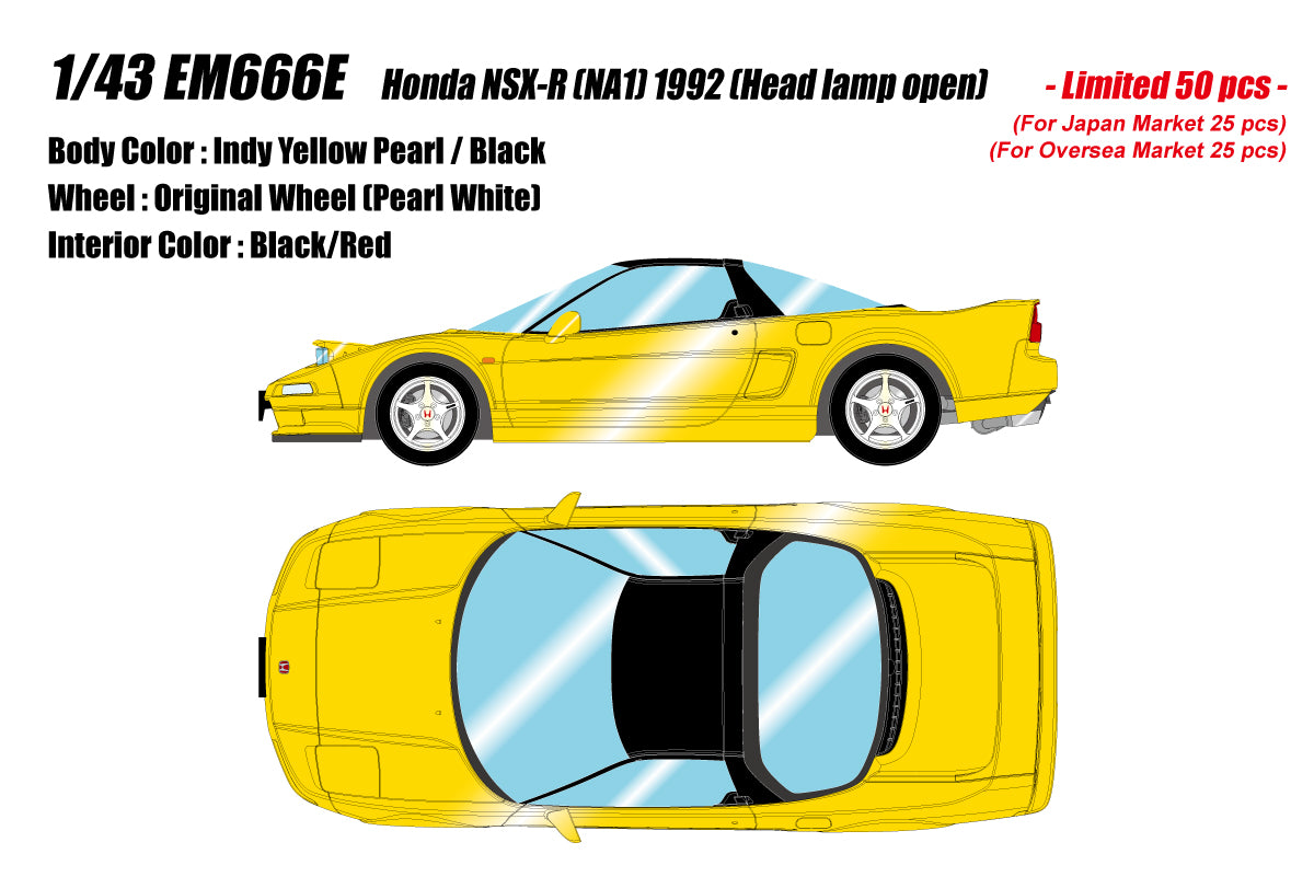 PREORDER* Make Up Co., Ltd. / EIDOLON 1:43 Honda NSX-R (NA1) 1992 with Open  Head Lamp