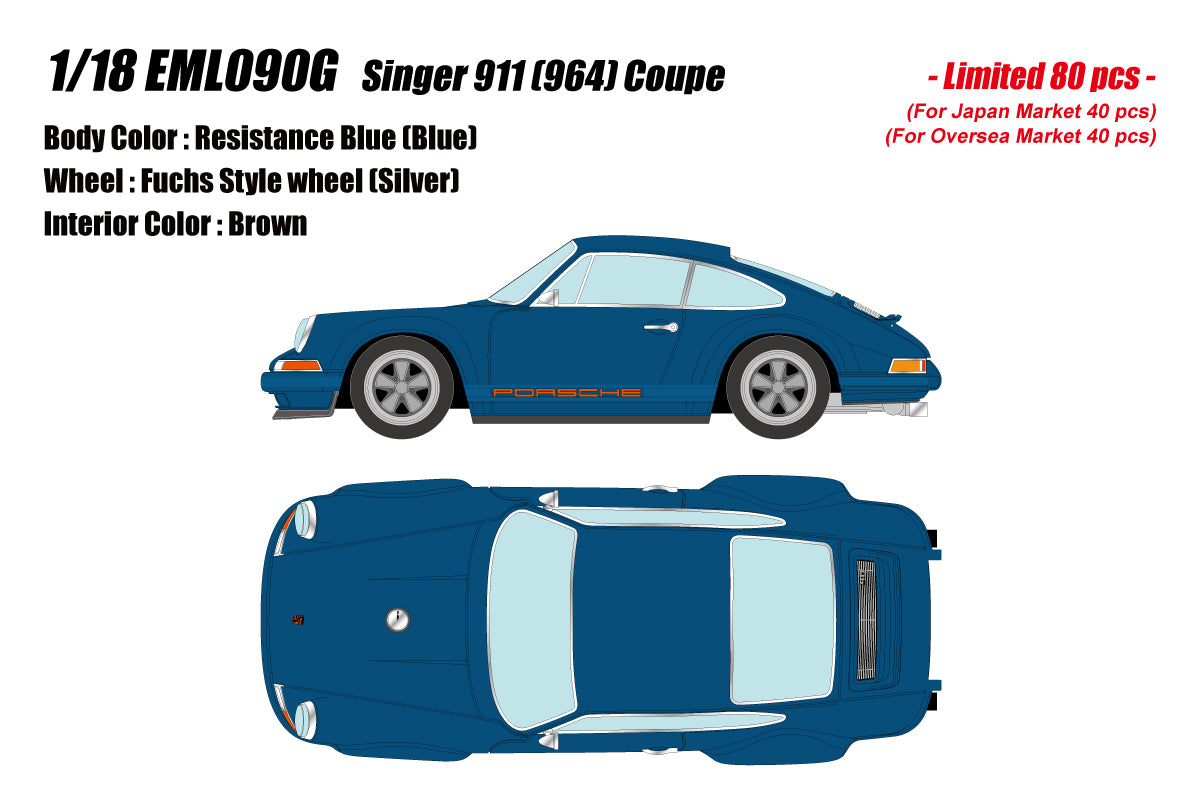 PREORDER* Make Up Co., Ltd / Eidolon 1:18 Porsche 911 (964) Singer Co