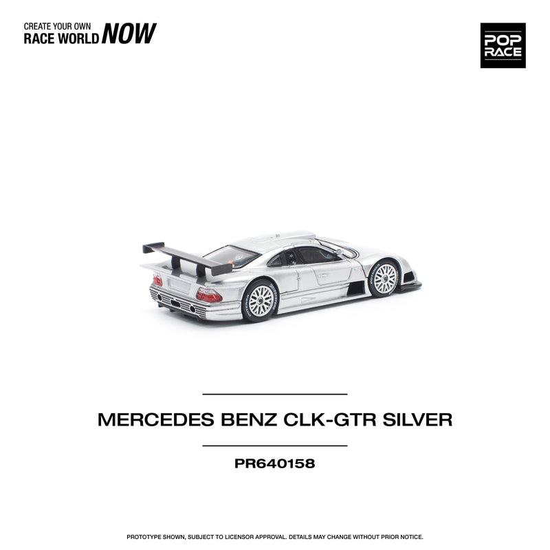 *PREORDER* Pop Race 1:64 Mercedes-Benz AMG CLK GTR in Silver