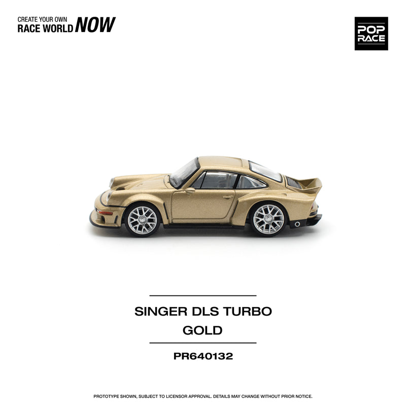 *PREORDER* Pop Race 1:64 Porsche Singer DLS Turbo (Road) in Gold