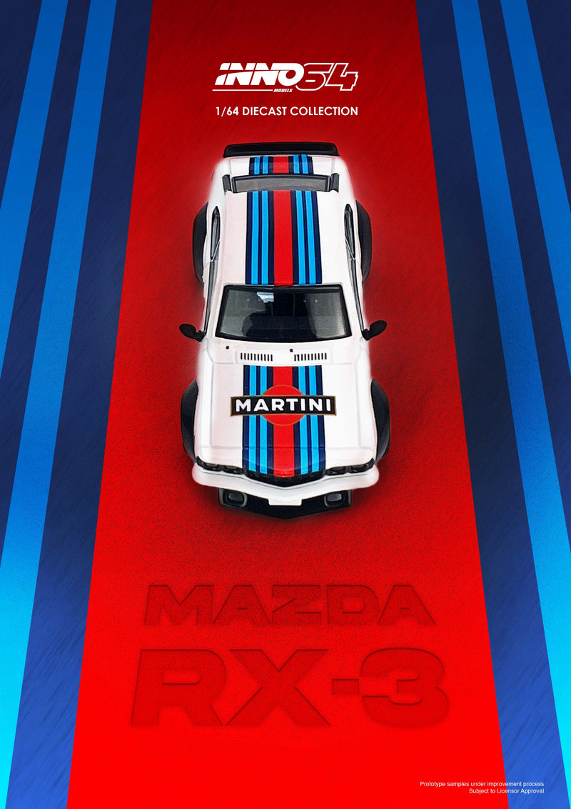 *PREORDER* INNO64 1:64 Mazda RX-3 Savanna LBWK "MARTINI RACING"