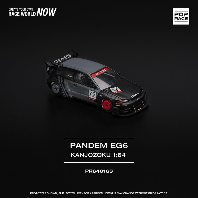 *PREORDER* Pop Race 1:64 Honda Civic (EG6) PANDEM "Kanjozoku" Edition