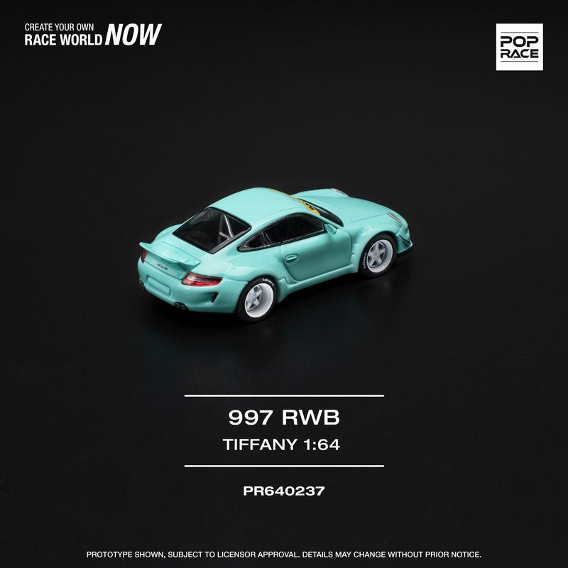 *PREORDER* Pop Race 1:64 Porsche RWB 997 in Tiffany Blue