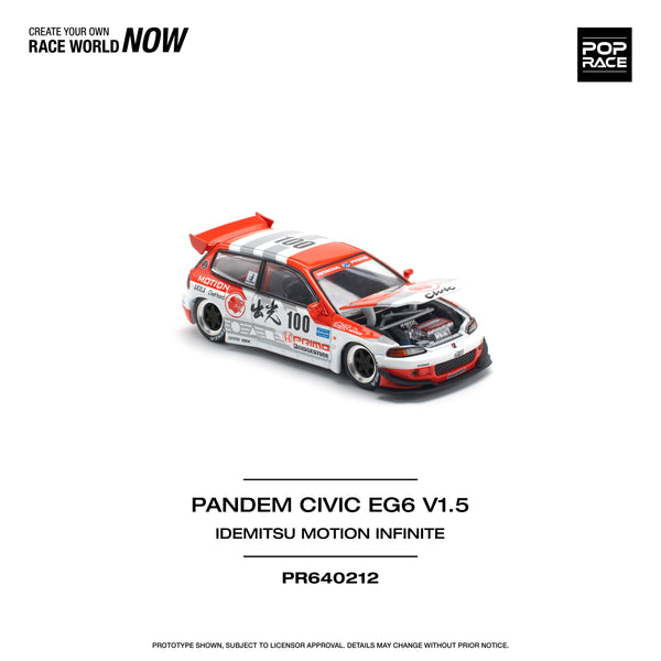 *PREORDER* Pop Race 1:64 Honda Civic (EG6) v1.5 PANDEM Idemitsu Motion Infinite