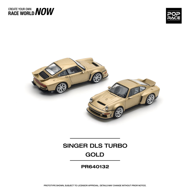 *PREORDER* Pop Race 1:64 Porsche Singer DLS Turbo (Road) in Gold