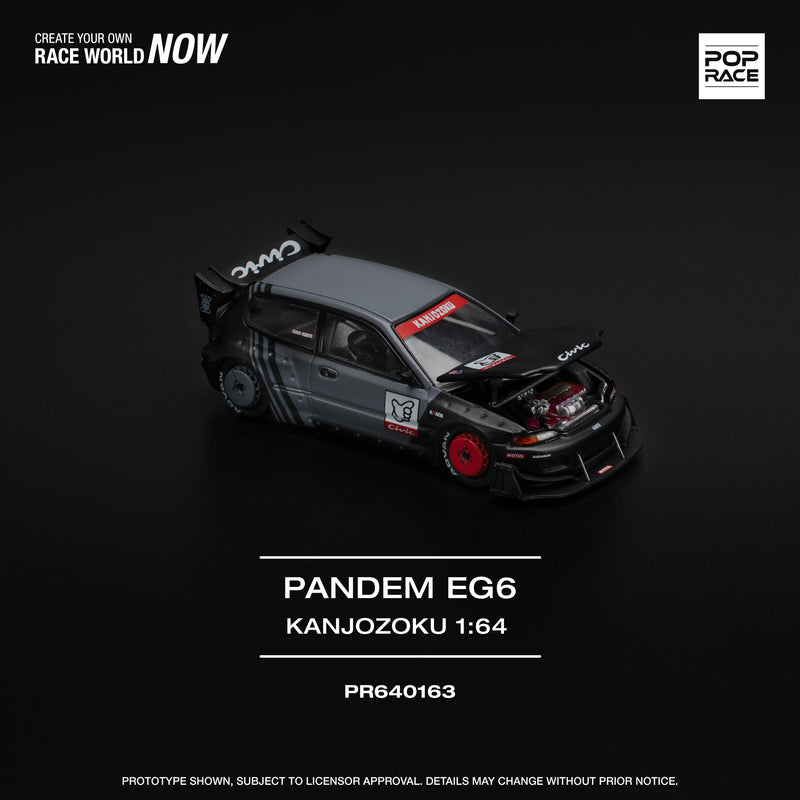 *PREORDER* Pop Race 1:64 Honda Civic (EG6) PANDEM "Kanjozoku" Edition