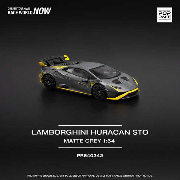 *PREORDER* Pop Race 1:64 Lamborghini Huracan STO in Matte Gray