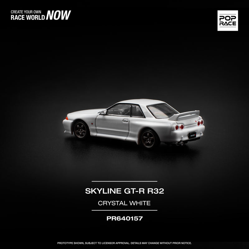 *PREORDER* Pop Race 1:64 Nissan Skyline GT-R (R32) in Crystal White