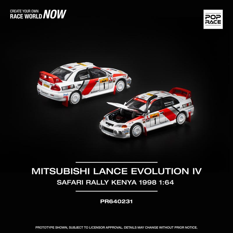 *PREORDER* Pop Race 1:64 Mitsubishi Lancer EVO IV Safari Kenya 1998