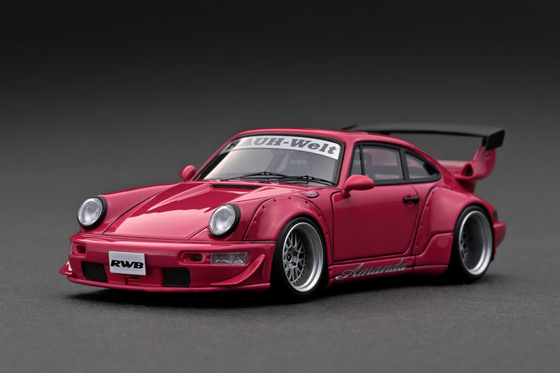 Ignition Model 1:43 Porsche 964 RWB in Pink with M64 Engine Display