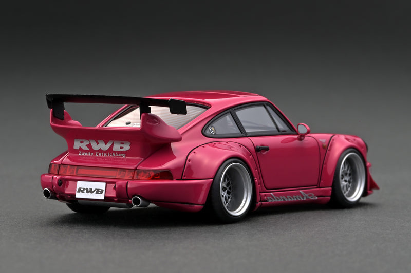 Ignition Model 1:43 Porsche 964 RWB in Pink with M64 Engine Display