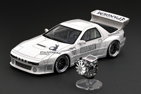 Ignition Model 1:18 Mazda RX-7 (FC3S) PANDEM in White with 13B Engine