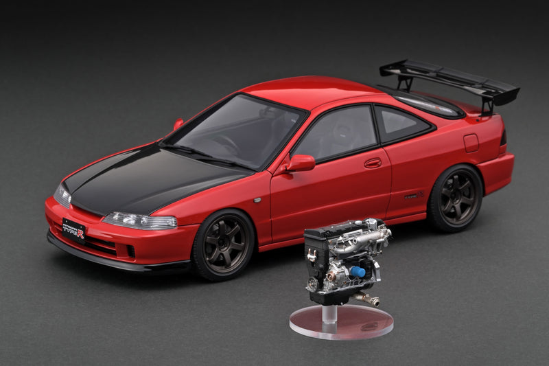 Ignition Model 1:18 Honda Integra Type-R (DC2) in Red with B18C Engine