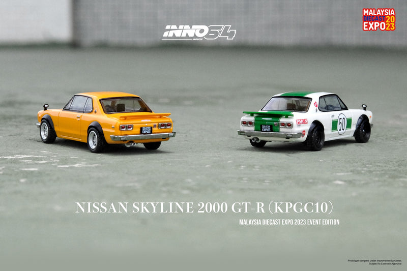 INNO64 1:64 Nissan Skyline 2000GT-R (KPGC10) Malaysia Die-cast Expo 2023 in White