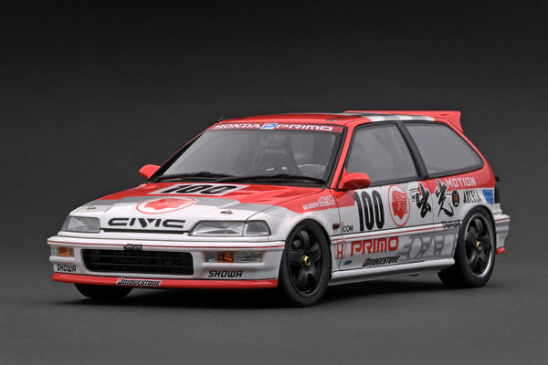 *PREORDER* Ignition Model 1:18 Honda Civic (EF9) SiR in White / Red