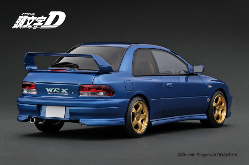 *PREORDER* Ignition Model 1:18 Subaru Impreza WRX type R STi Version V (GC8) INITIAL D in Blue with Mr. Bunta Fujiwara