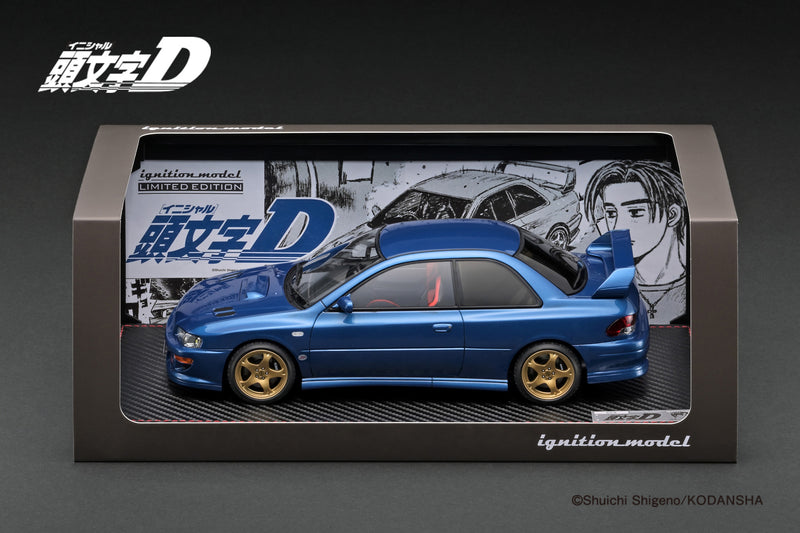 *PREORDER* Ignition Model 1:18 Subaru Impreza WRX type R STi Version V (GC8) INITIAL D in Blue with LED Lights