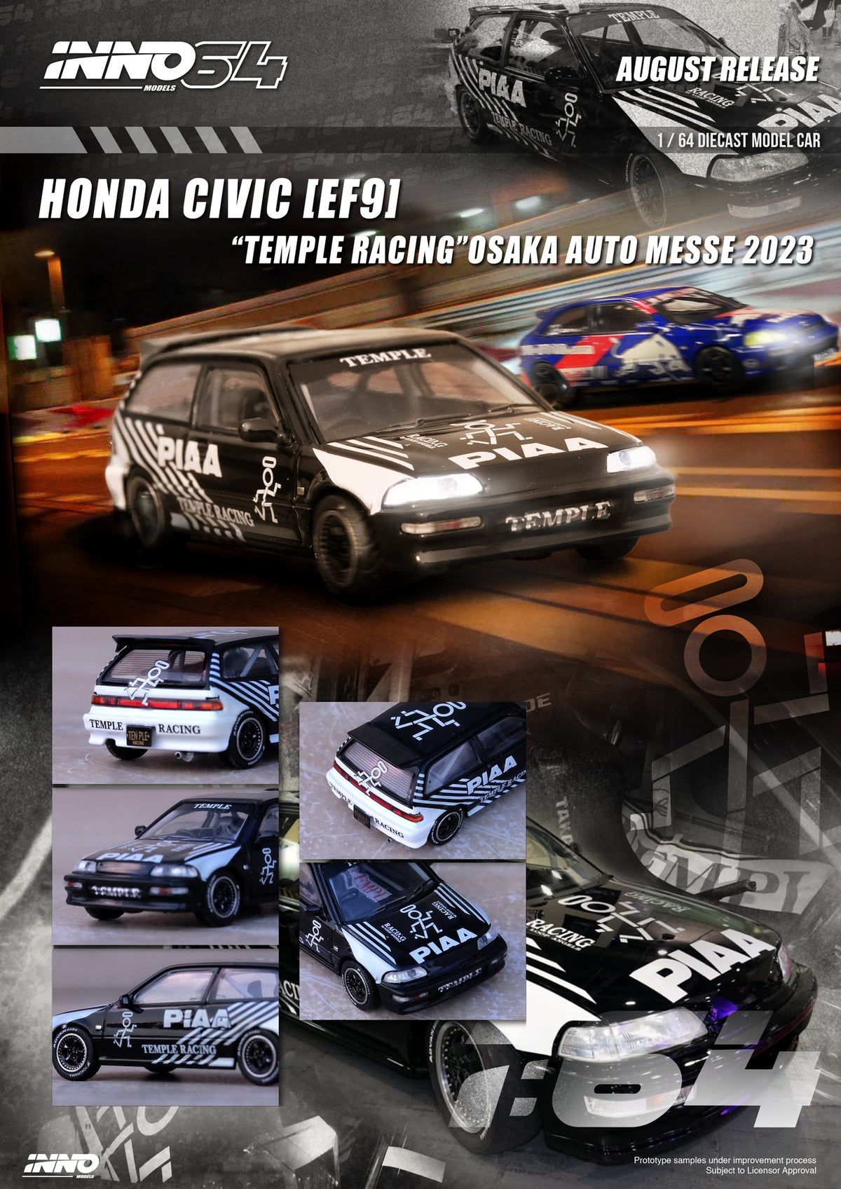 INNO64 1:64 Honda Civic (EF9) Spoon Livery Tuned by 