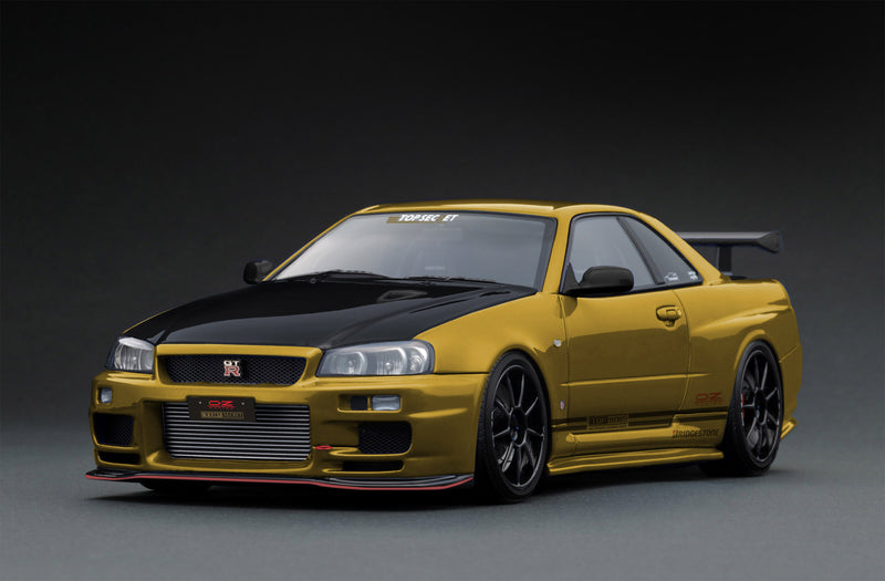 *PREORDER* Ignition Model 1:18 Nissan Skyline (R34) GT-R TOP SECRET in Gold