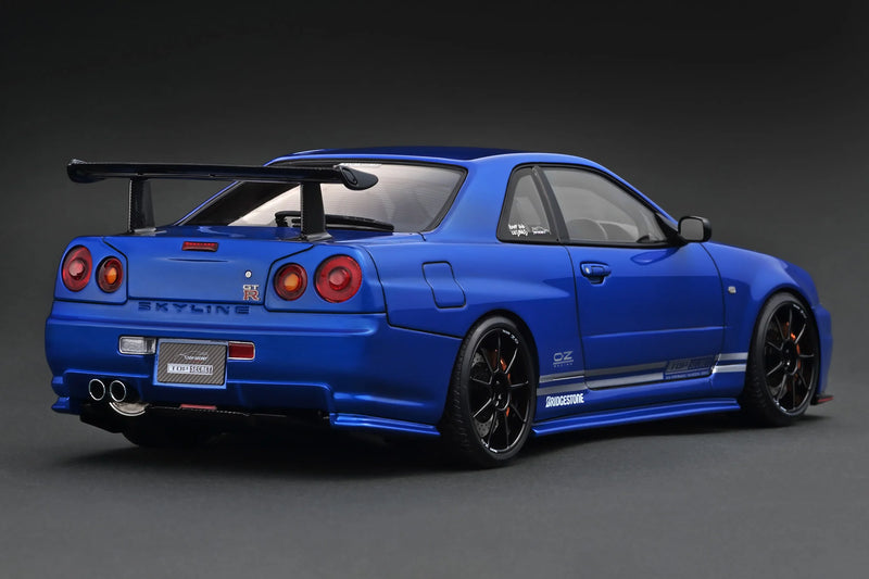 *PREORDER* Ignition Model 1:18 Nissan Skyline (R34) GT-R TOP SECRET in Blue Metallic