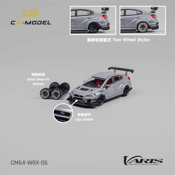 CM Model 1:64 Subaru Impreza STi VARIS Widebody 2.0 in Gray