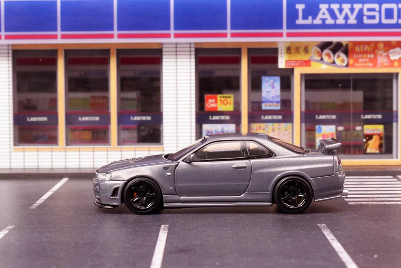 MotorHelix 1:64 Nissan Skyline GT-R R34 (NISMO) CRS Version in Gun Metallic