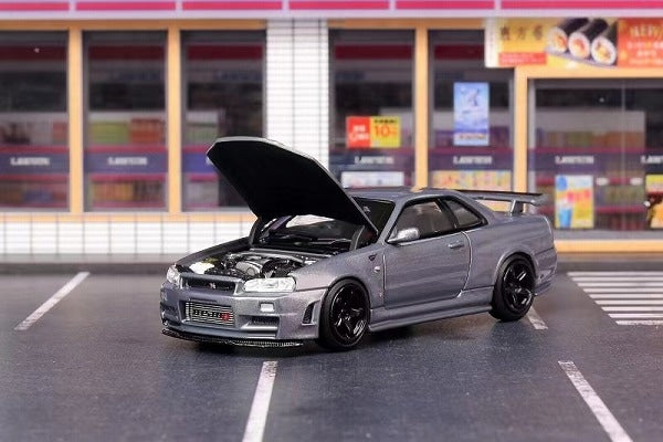 MotorHelix 1:64 Nissan Skyline GT-R R34 (NISMO) CRS Version in Gun Metallic