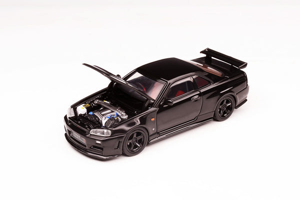 MotorHelix 1/64 Nissan Skyline GT-R (BNR34) Z-Tune in Pearl Black