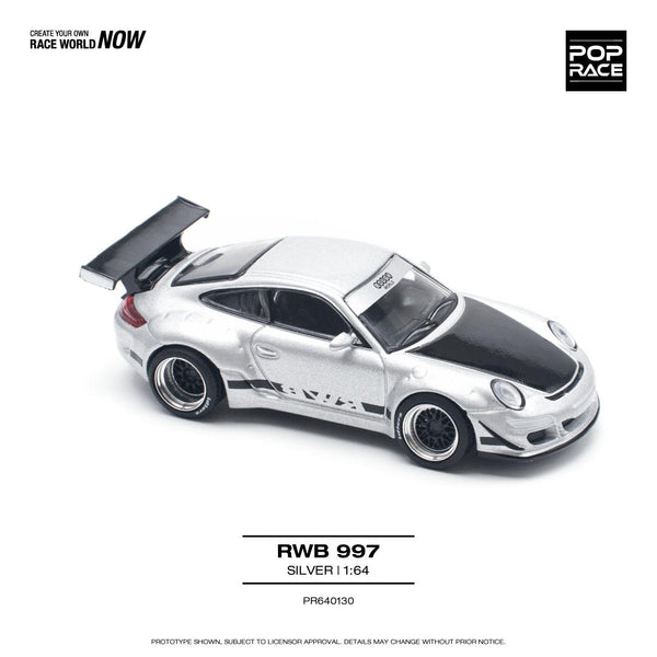 *PREORDER* Pop Race 1:64 Porsche 997 RWB in Silver