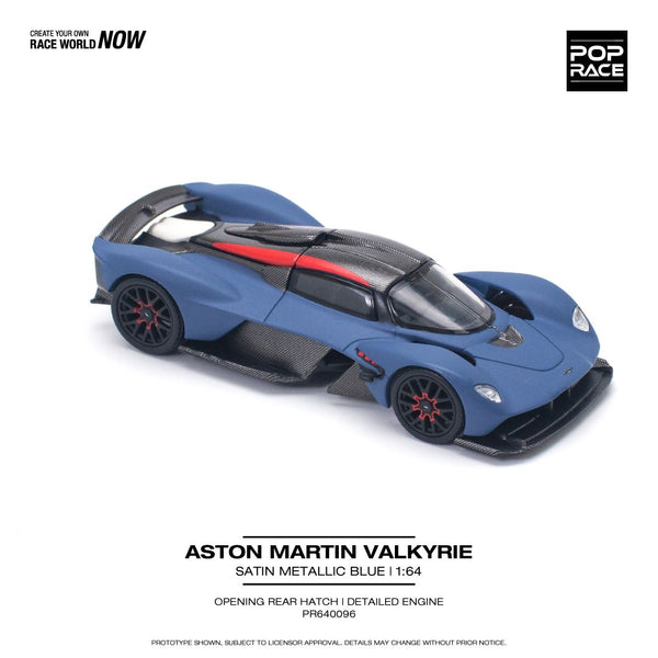 *PREORDER* Pop Race 1:64 Aston Martin Valkyrie in Satin Marina Blue