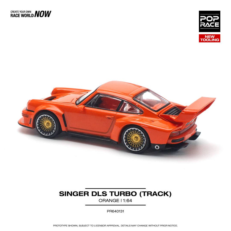 *PREORDER* Pop Race 1:64 Porsche Singer DLS Turbo (Track) in Orange