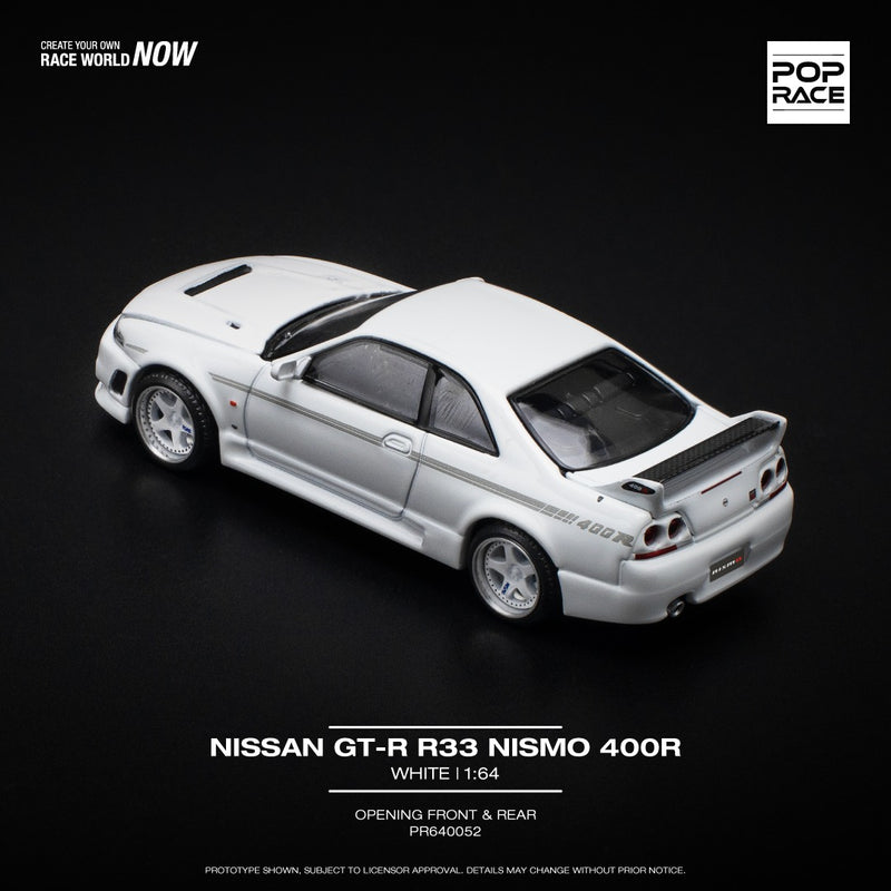 Pop Race 1:64 Nissan Skyline (BNCR33) NISMO 400R in White