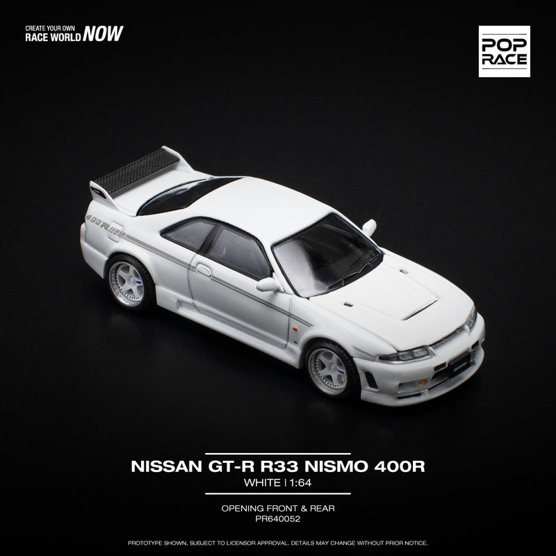 Pop Race 1:64 Nissan Skyline (BNCR33) NISMO 400R in White