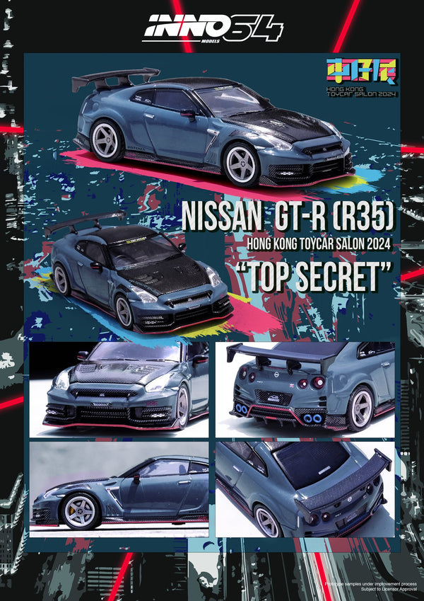 *PREORDER* INNO64 1:64 Nissan GT-R (R35) NISMO 2024 "TOP SECRET" Hong Kong Toy Car Salon Special Edition (ONE PER CUSTOMER / ORDER)