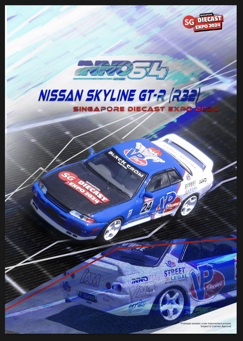 INNO64 1:64 Nissan Skyline GT-R (R32) Singapore Diecast Expo 2024 Special Edition (ONE CAR PER PERSON)