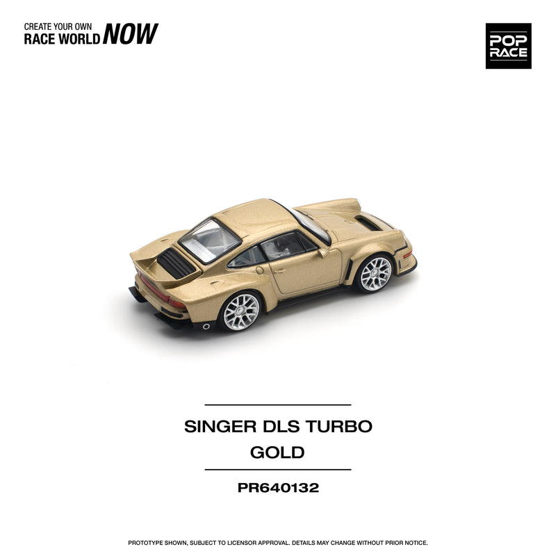 *PREORDER* Pop Race 1:64 Porsche Singer DLS Turbo (Road) in Gold