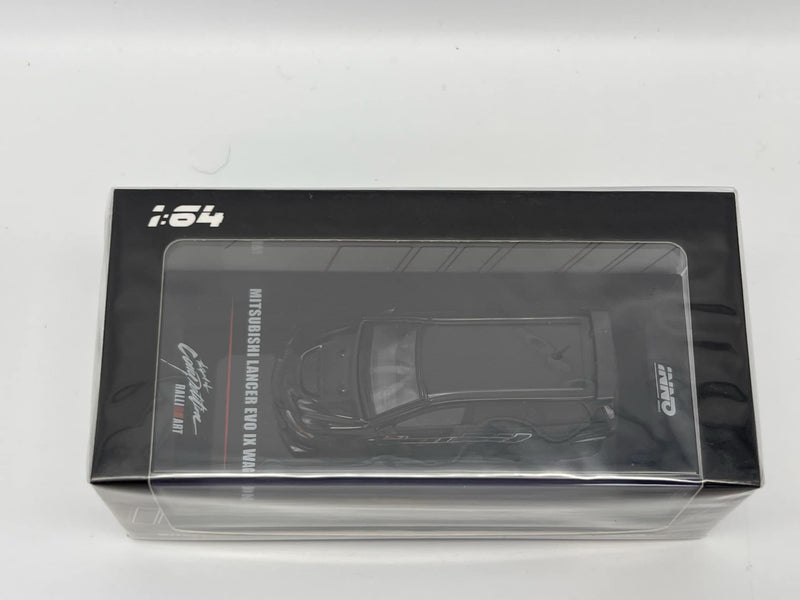 INNO64 1:64 Mitsubishi Lancer EVO IX Wagon 2005 Ralliart in Black - Joshua Tripp