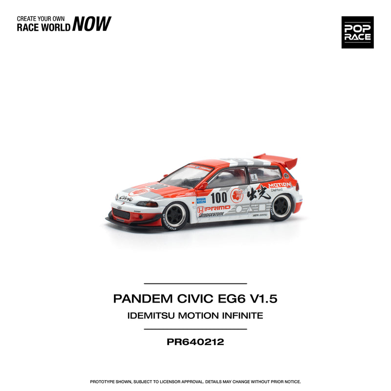 *PREORDER* Pop Race 1:64 Honda Civic (EG6) v1.5 PANDEM Idemitsu Motion Infinite