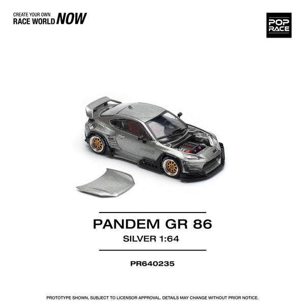 *PREORDER* Pop Race 1:64 Toyota GR86 PANDEM in Silver